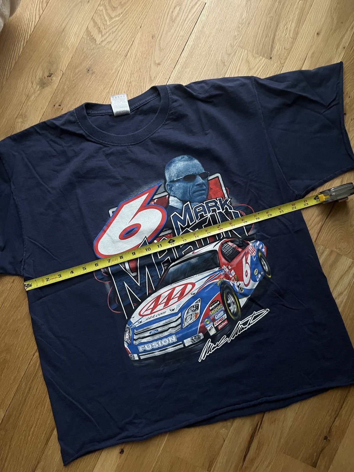 Vintage Vintage NASCAR Mark Martin Cropped Tee Shirt Size US XL / EU 56 / 4 - 6 Thumbnail