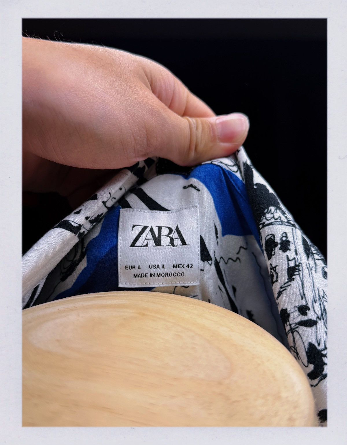 Zara ZARA Illustrated Vintage Postcard Shirt – Size L Size US L / EU 52-54 / 3 - 8 Thumbnail