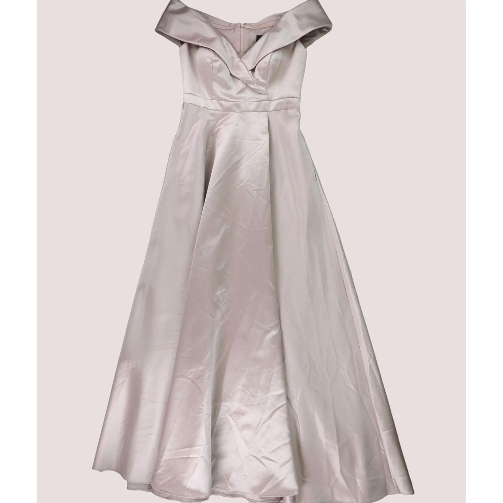Vintage XSCAPE Womens Off The Shoulder Gown Dress mauve Petite 4P Size S / US 4 / IT 40 - 1 Preview
