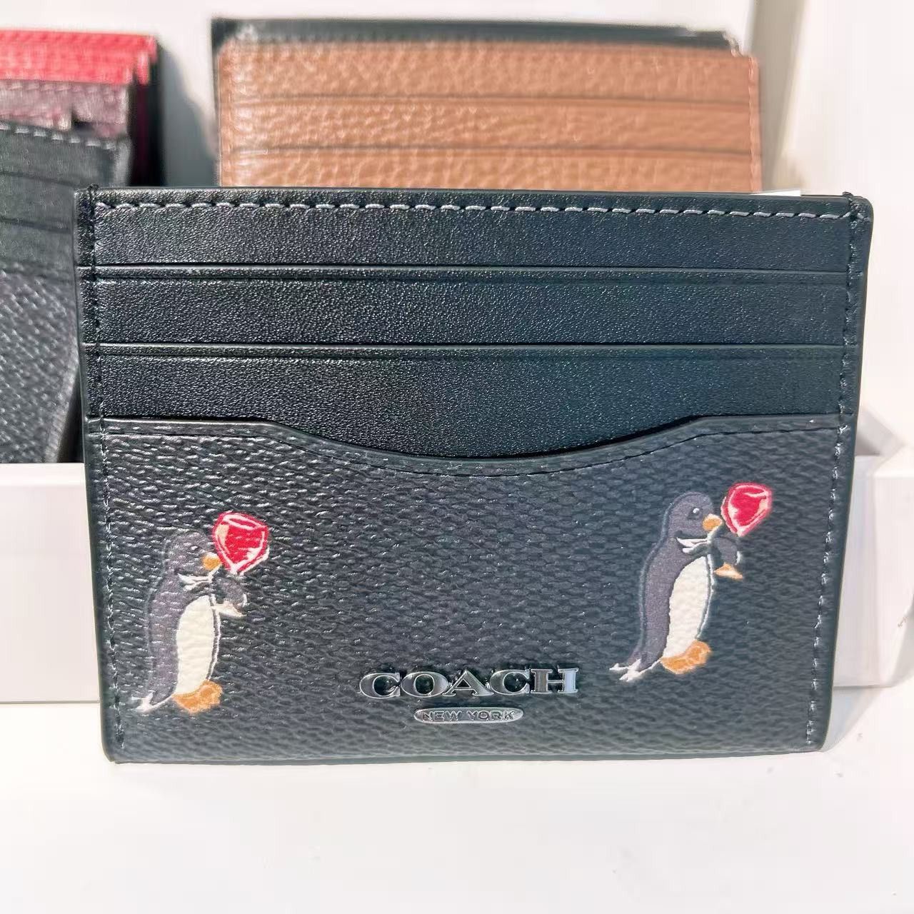 Coach Slim Id Card Case With Penguin Print CCP96 Size ONE SIZE - 1 Thumbnail
