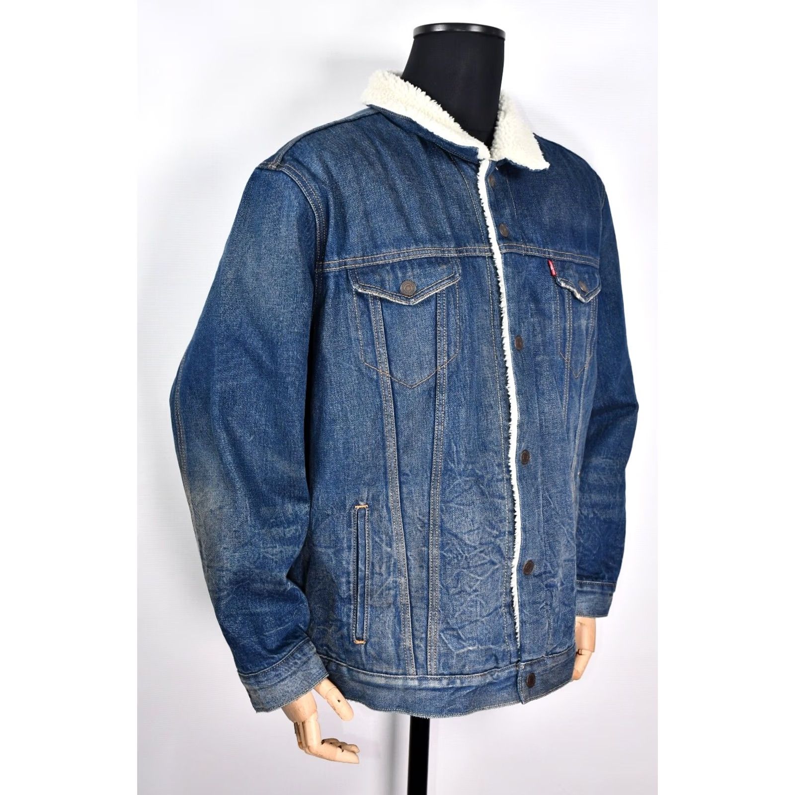 Levi's LEVI'S Jacket Denim Trucker Sherpa Lined Blue 3XL Men’s Size 3XL Jacket Color Blue 3XL Mens Levi's Sherpa Denim Jacket Size US 39 - 5 Thumbnail