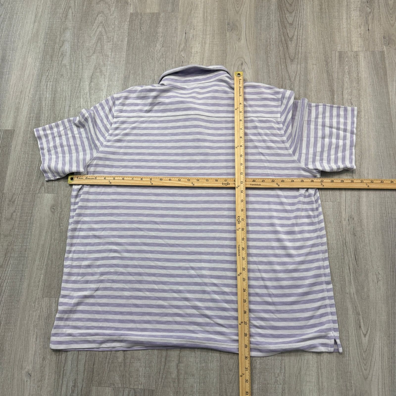 Johnston & Murphy Johnston & Murphy Polo Shirt Men's Extra Large Purple White Size US XL / EU 56 / 4 - 7 Thumbnail
