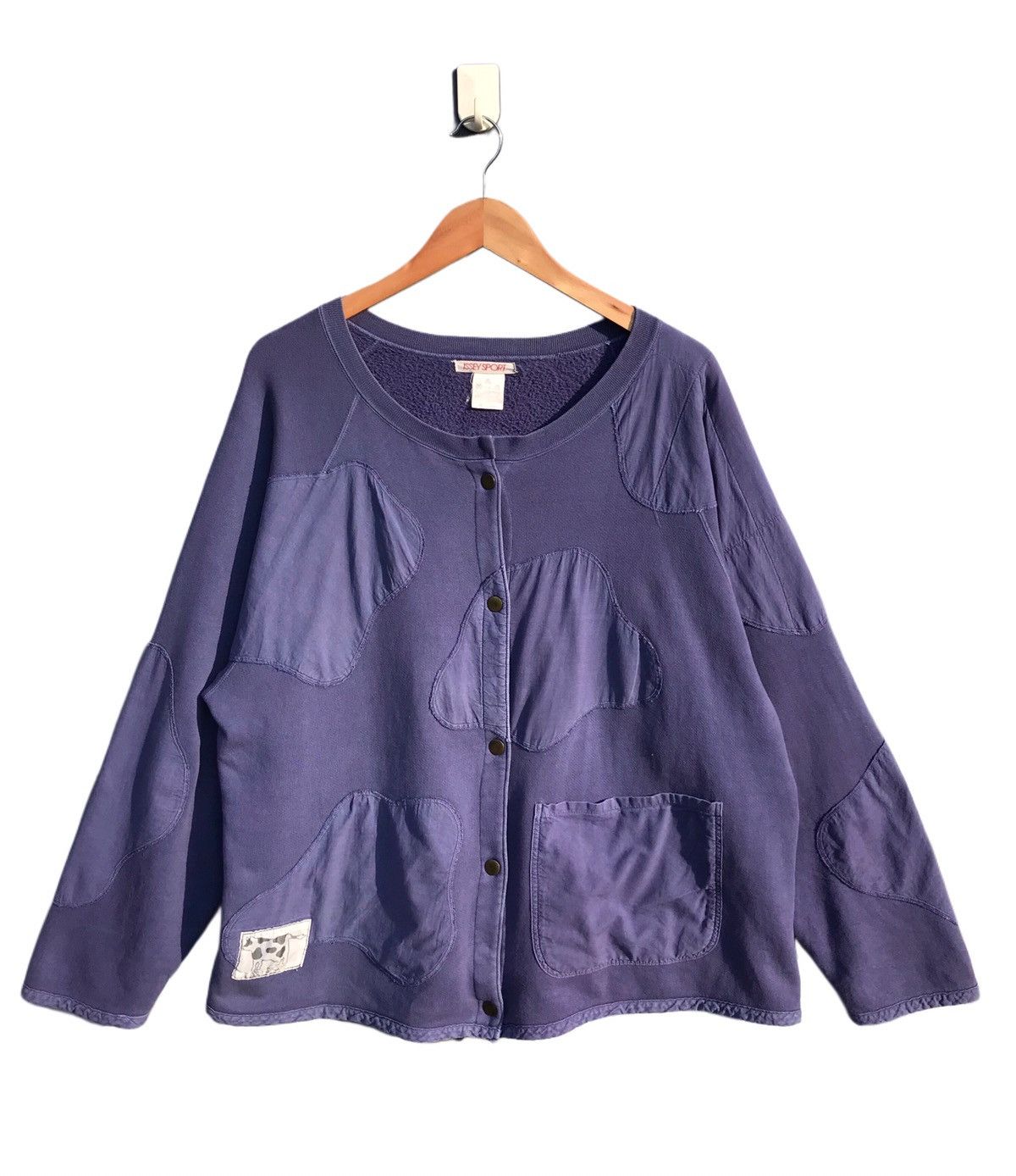 Issey Miyake × Vintage Vintage 80s Issey sport cow snap button sweatshirt Size US L / EU 52-54 / 3 - 1 Thumbnail