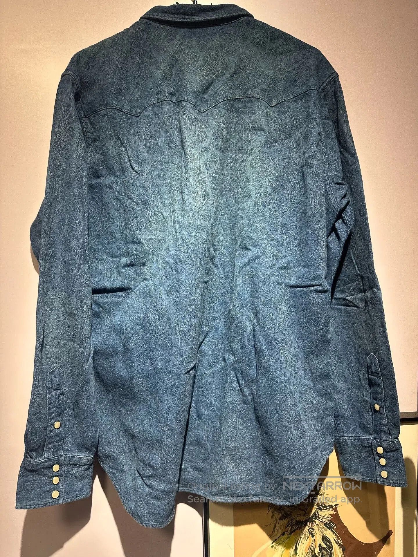 RRL Ralph Lauren RRL Dark Pattern Indigo Dyed Shirt. Size US XL / EU 56 / 4 - 2 Thumbnail
