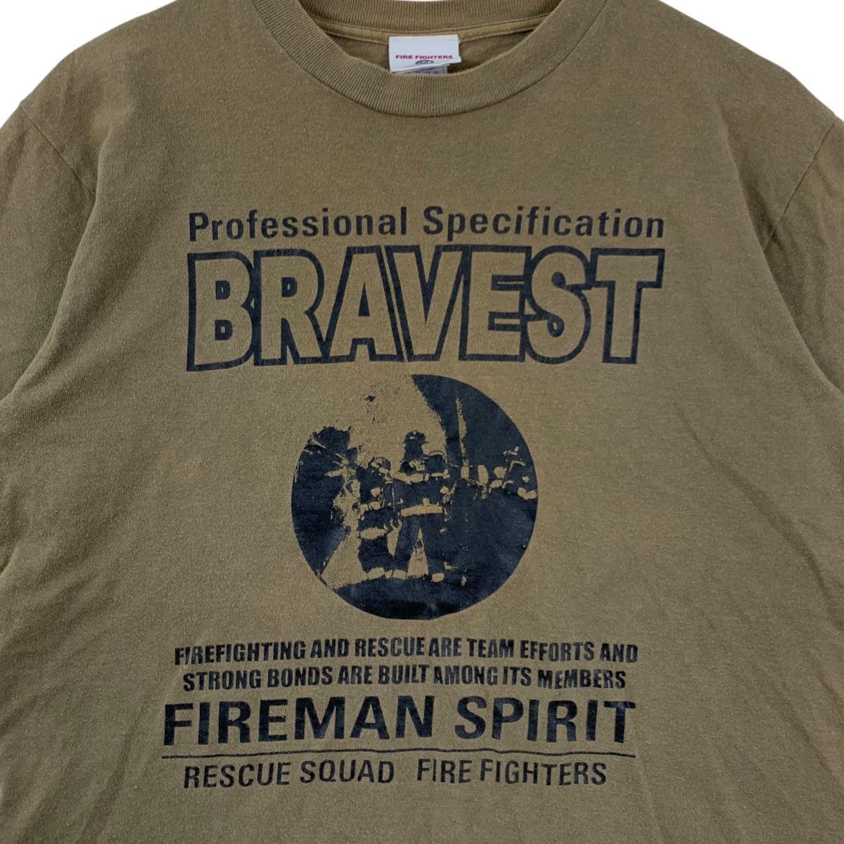 Vintage Vintage FIRE FIGHTERS Worldwide Heroes Fireman Spirit Tshirt Size US M / EU 48-50 / 2 - 3 Thumbnail