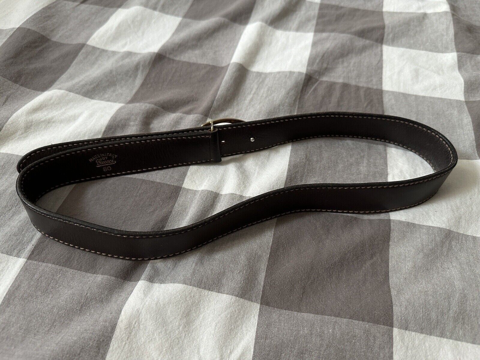 Gucci VINTAGE 1980s GUCCI LEATHER BELT 87x3 cm Size ONE SIZE - 3 Thumbnail