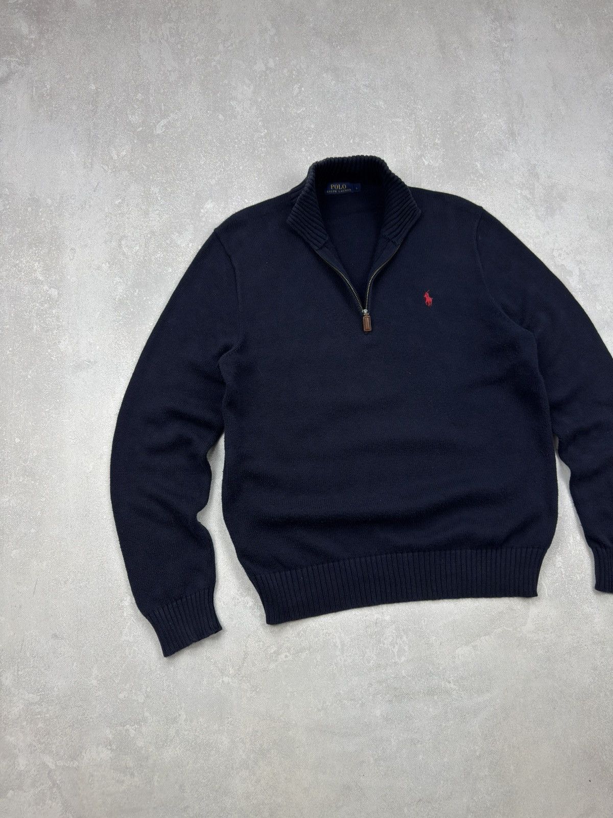 Polo Ralph Lauren Polo Ralph Lauren 1/4 Zip Cotton Sweater Long Sleeve Mens Size US L / EU 52-54 / 3 - 2 Thumbnail
