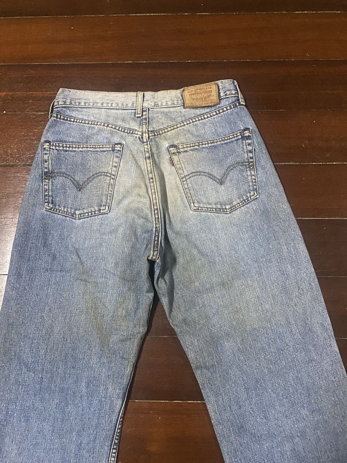 Levi's Vintage y2k Levis 504 Selvedge Distressed baggy wide Denim Size US 32 / EU 48 - 15 Thumbnail