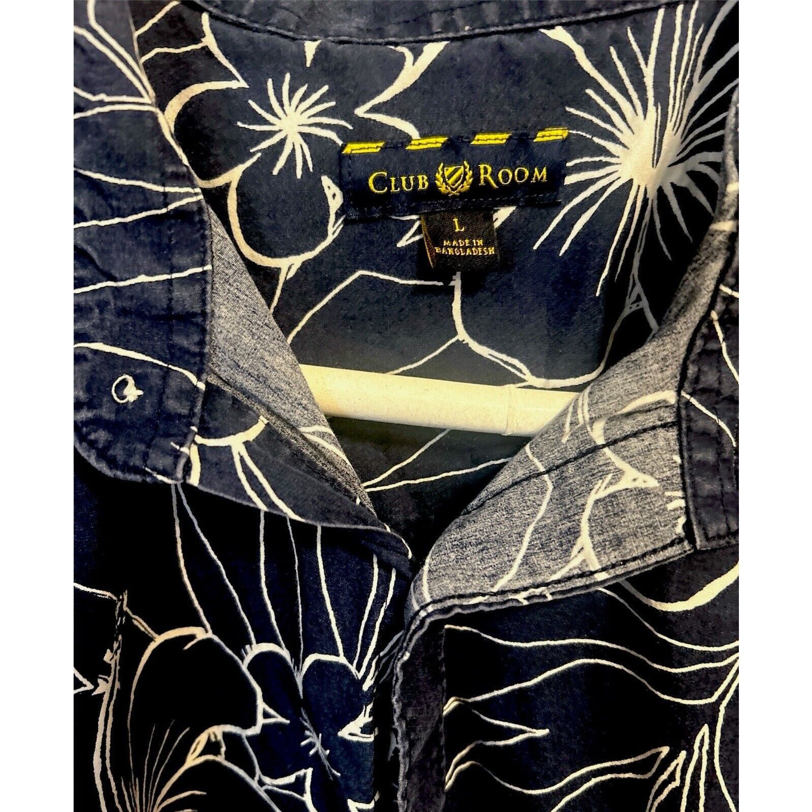 Club Room Club Room Men's L Charter Club Blue White Hawaiian Shirt Size US L / EU 52-54 / 3 - 4 Thumbnail