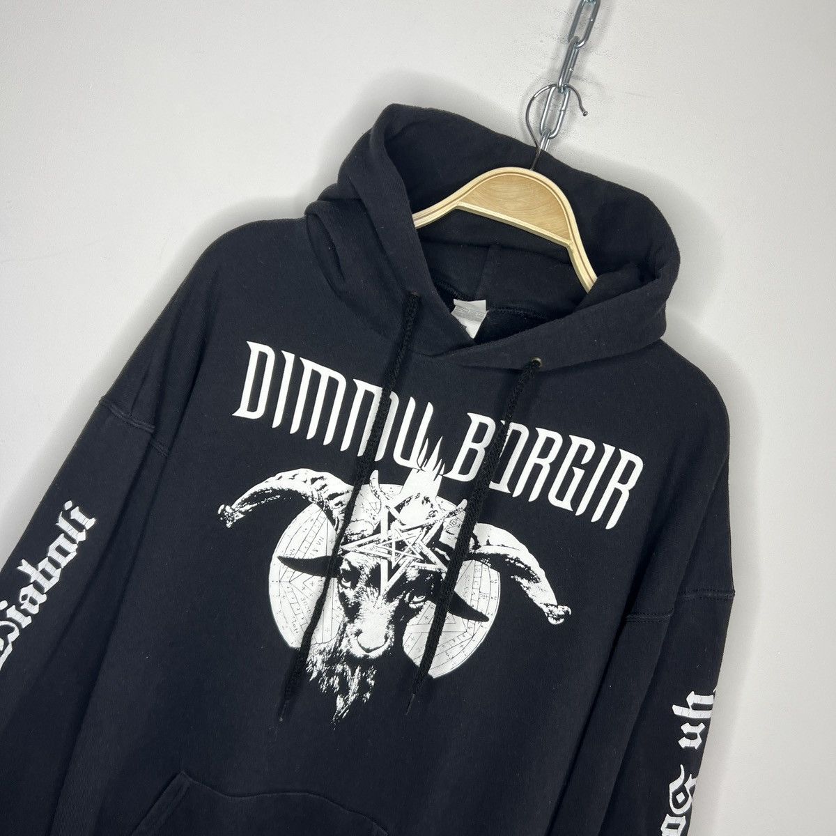 Band Tees × Vintage Vintage Dimmu Borgir Hoodie 90s 👁️ BIG LOGO + BACK LOGO 👁️ Size US XL / EU 56 / 4 - 5 Thumbnail