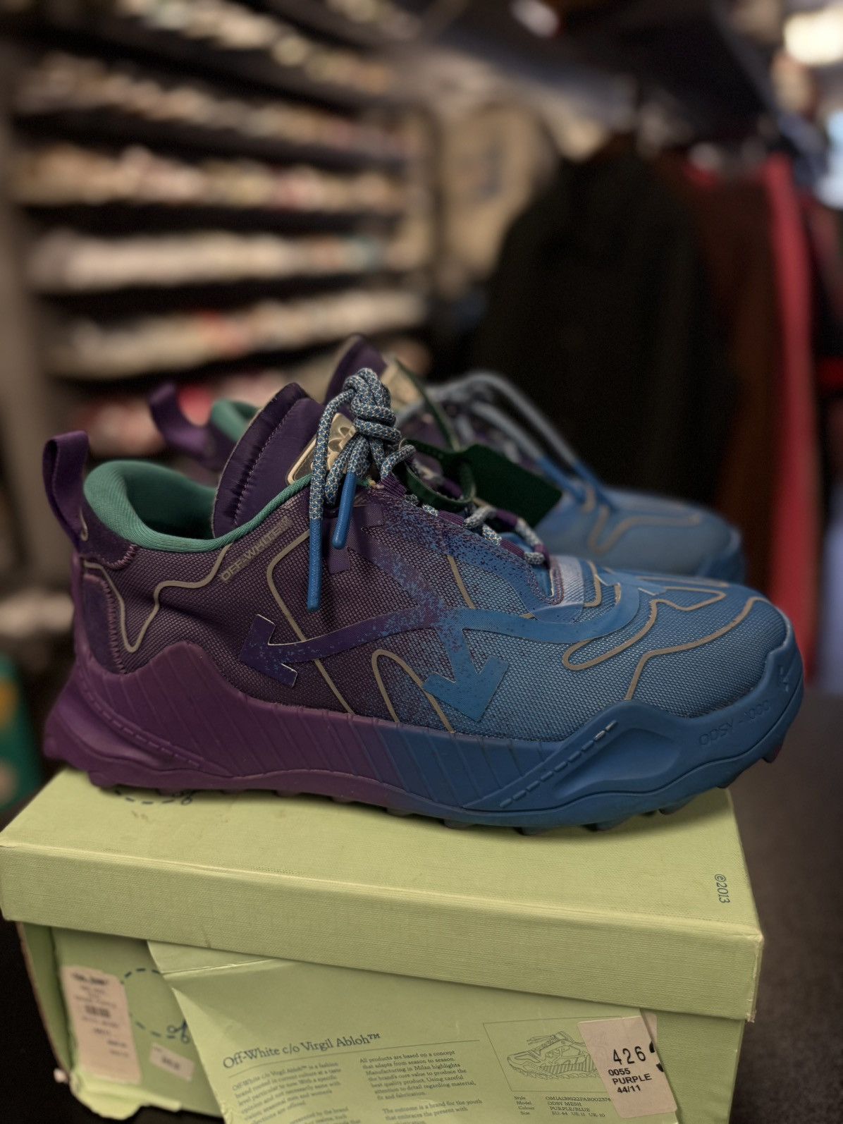 Off-White Off White ODYS 1000 Purple Blue $850 Retail 44EU/11US Size US 11 / EU 44 - 2 Thumbnail