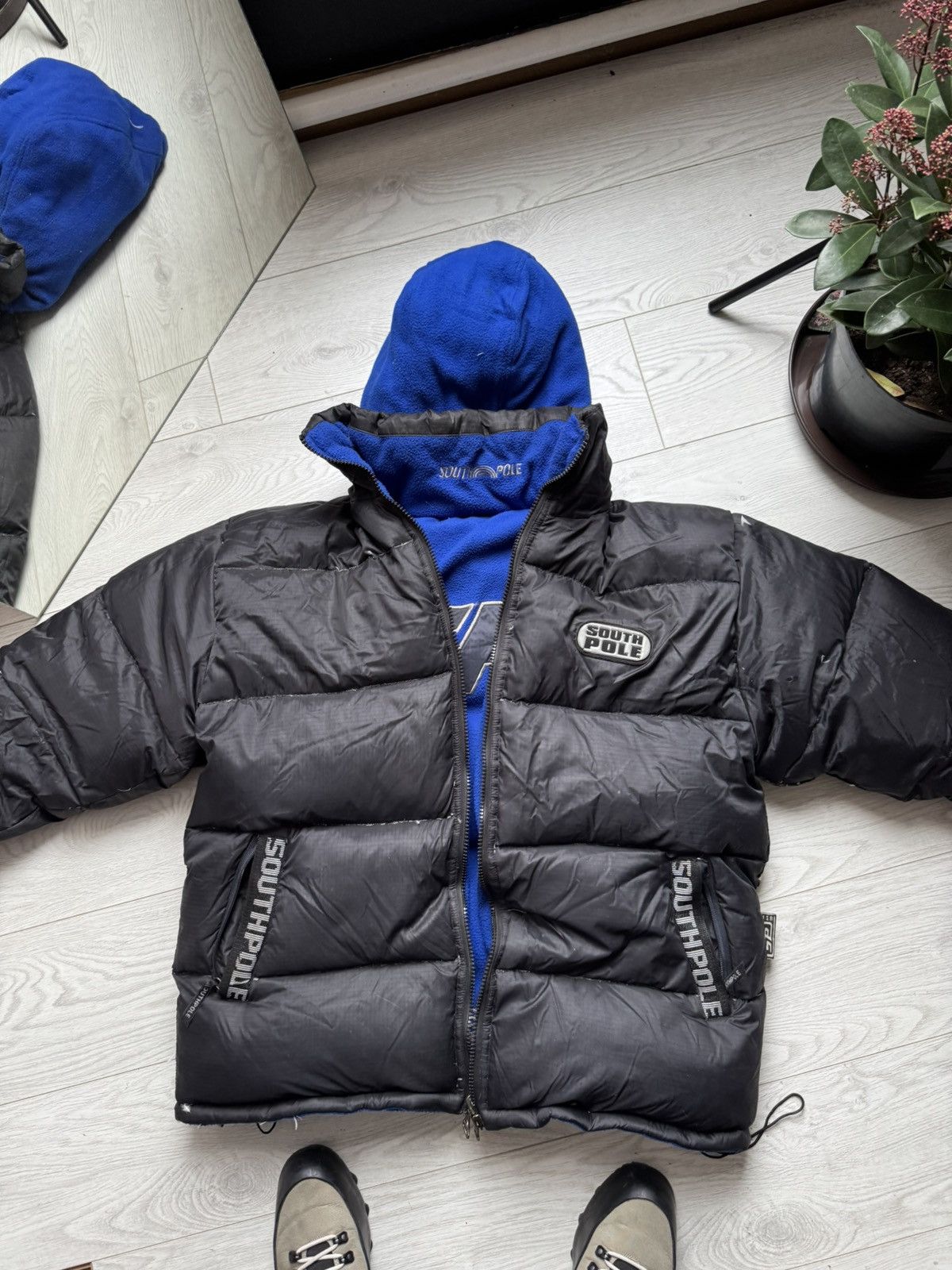 Japanese Brand Rare 4XL Southpole Reversible Puffer Down Jacket Size US XXL / EU 58 / 5 - 14 Thumbnail
