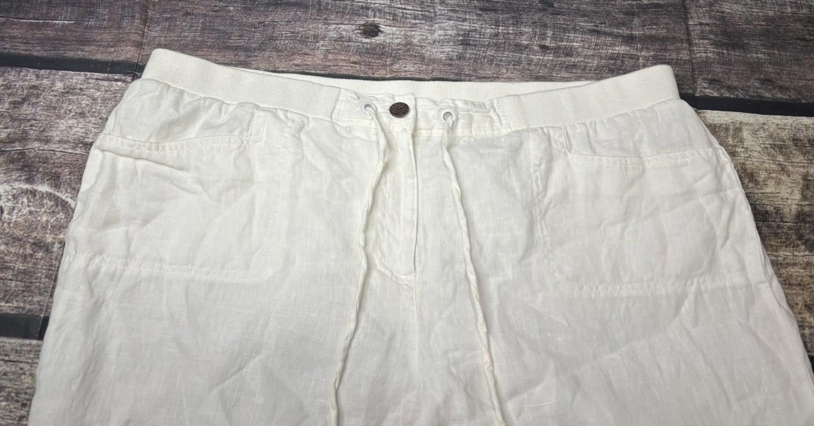 Other JM Collection Pants Womens Size 18 39x21 Linen White Size 40" / US 18 - 3 Thumbnail