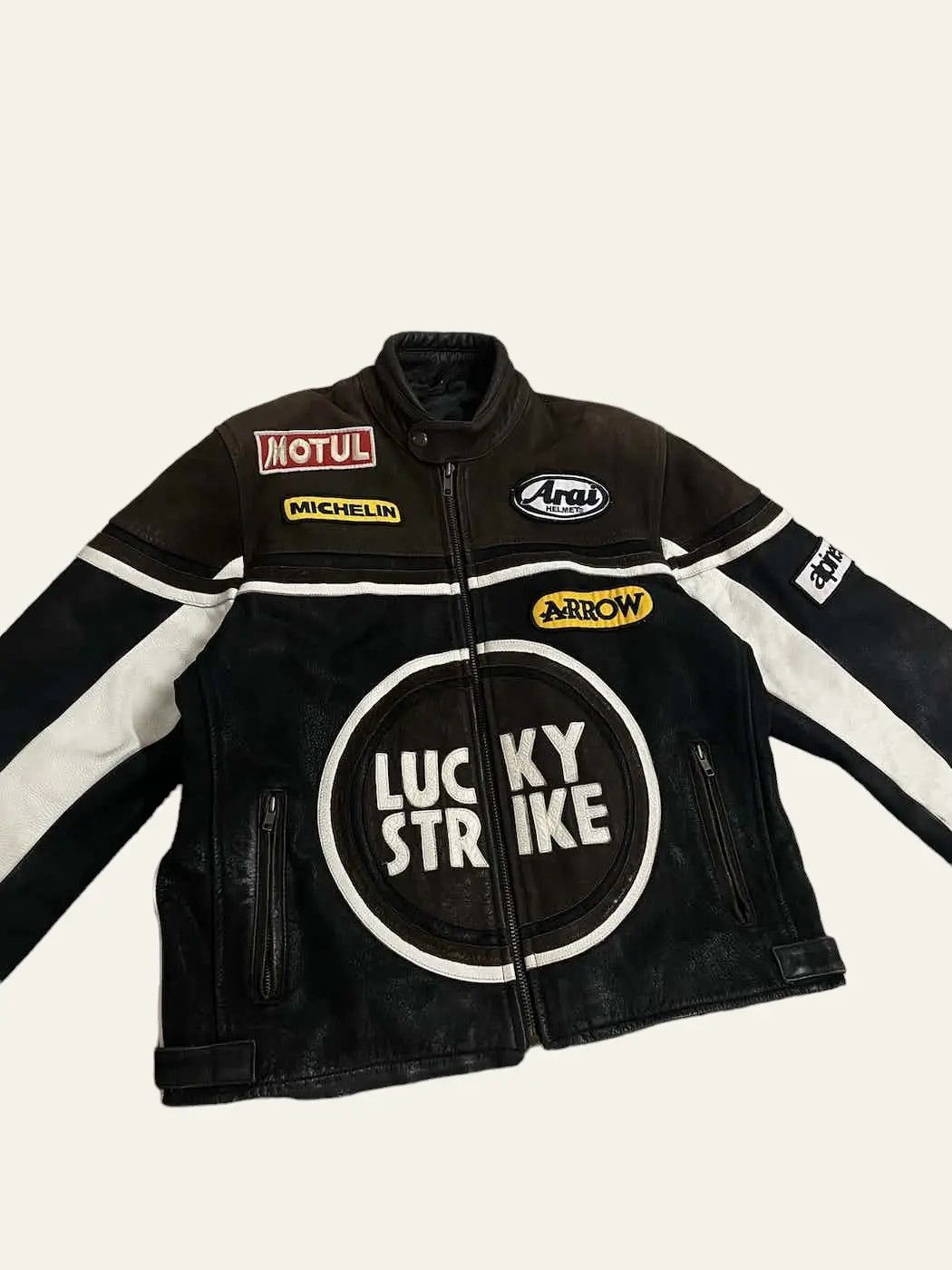 Other Vintage Lucky Strike Racing Leather Jacket Size US M / EU 48-50 / 2 - 2 Thumbnail