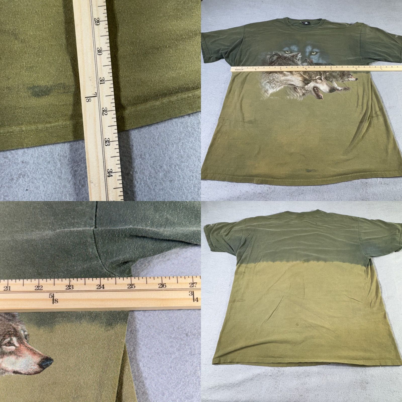 Vintage VINTAGE Polar Graphics Wolf Shirt Mens 2XL Green 90s Tee Wildlife Washington Tulalip Nature Graphic Print Crew Neck Short Sleeve Mens Size US XXL / EU 58 / 5 - 8 Thumbnail