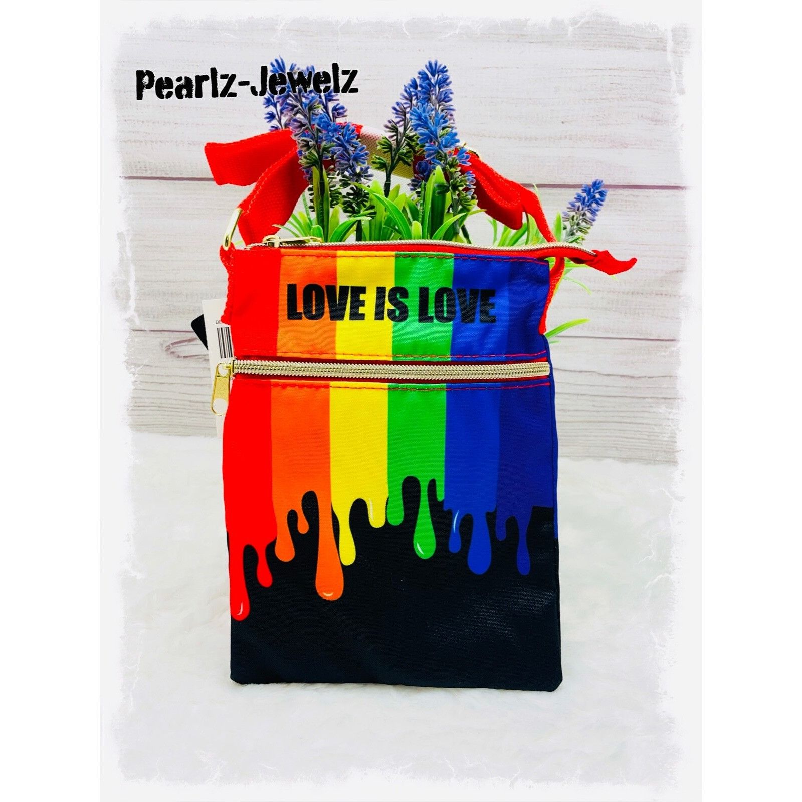 Disney Loungefly Rainbow Paint Drip Love is Love Passport Crossbody Size ONE SIZE - 1 Thumbnail