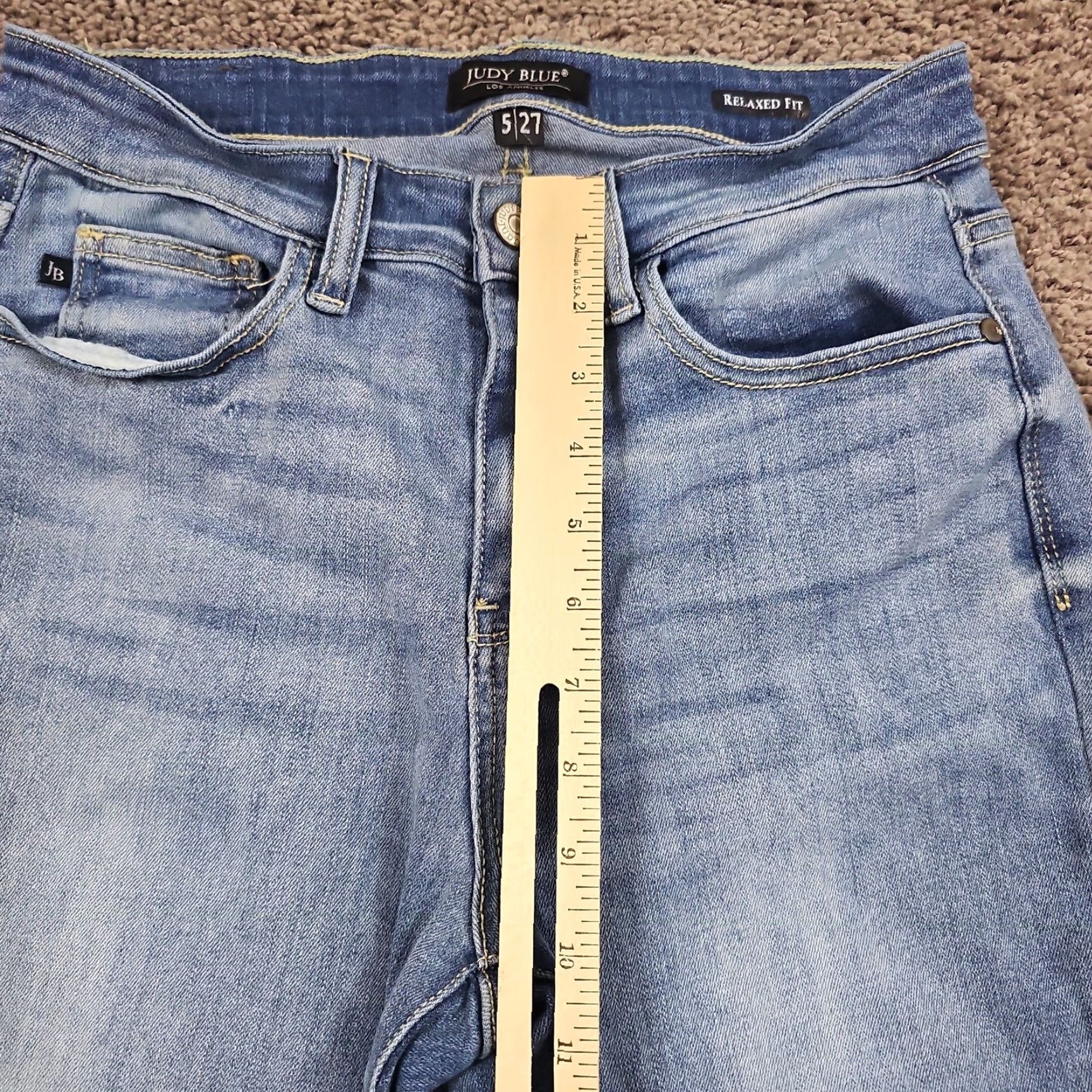 Denime Judy Blue Jeans Womens 5 Blue Skinny Relaxed Fit Light Wash Stretch Denim 25x29 Size 27" / US 4 / IT 40 - 4 Thumbnail