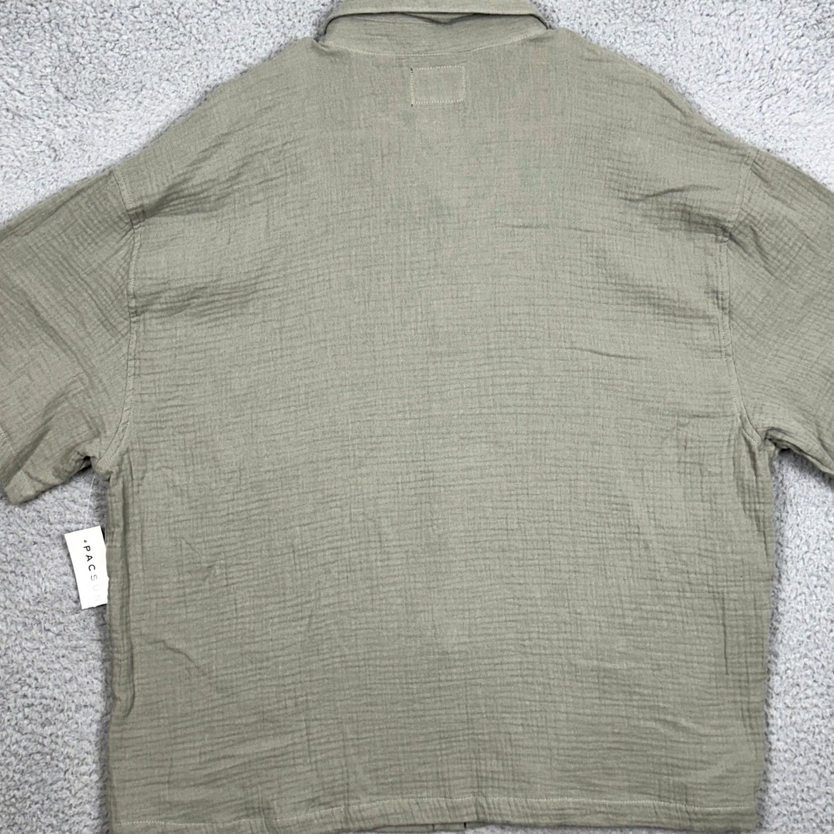 Pacsun VINTAGE? No. PacSun Shirt Mens Large Sage Green Button Up Casual Short Sleeve Outdoor Size US L / EU 52-54 / 3 - 3 Thumbnail