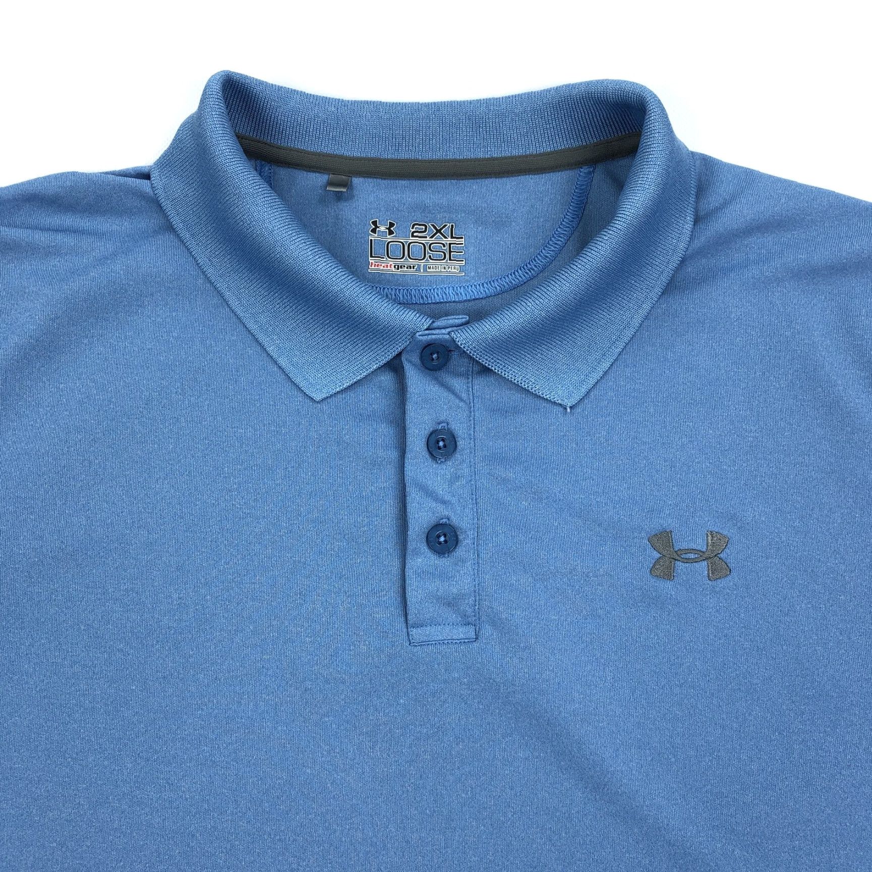 Under Armour Under Armour Men's 2XL Loose Fit HeatGear Polo Shirt Blue Short Sleeve Golf Gym Training Casual Performance Fabric Moisture Wicking Size US XXL / EU 58 / 5 - 3 Thumbnail