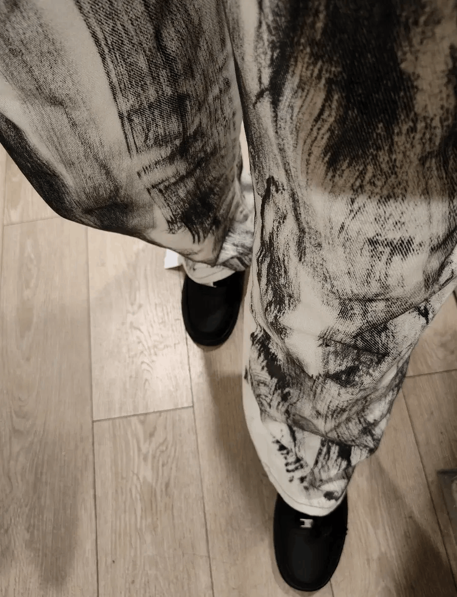 Japanese Brand Avant garde fashion painted jeans pants Size US 32 / EU 48 - 7 Thumbnail