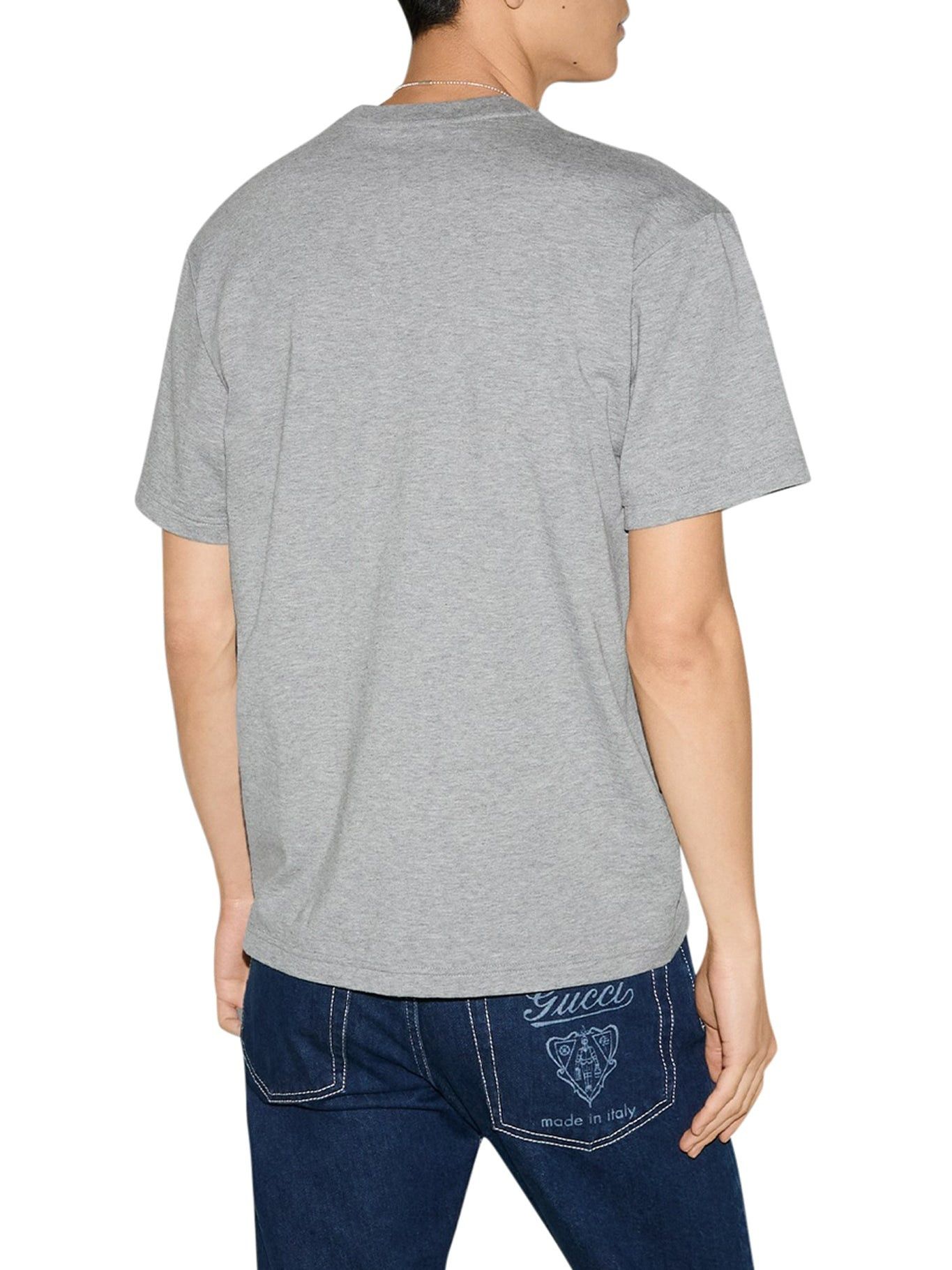 Gucci o1s1wg110925 Printed Cotton Jersey T-Shirt in Grey Size US XL / EU 56 / 4 - 4 Thumbnail
