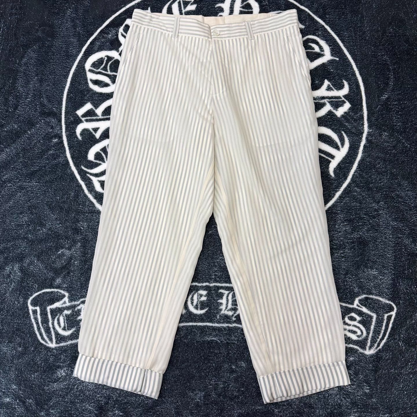 Dior Dior Striped White Formal Trousers 40r Men Size 40R - 1 Thumbnail