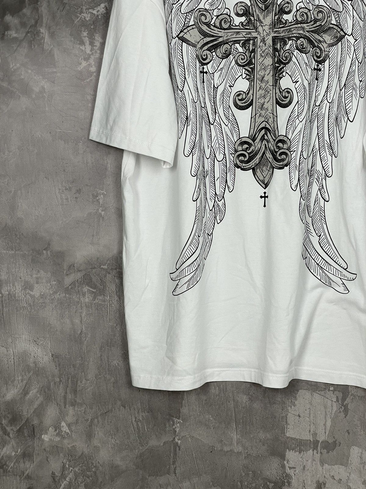 Affliction × Vintage Y2K Tapout Cross Logo Affliction Style Hype T Shirt Tee Size US XXL / EU 58 / 5 - 5 Thumbnail