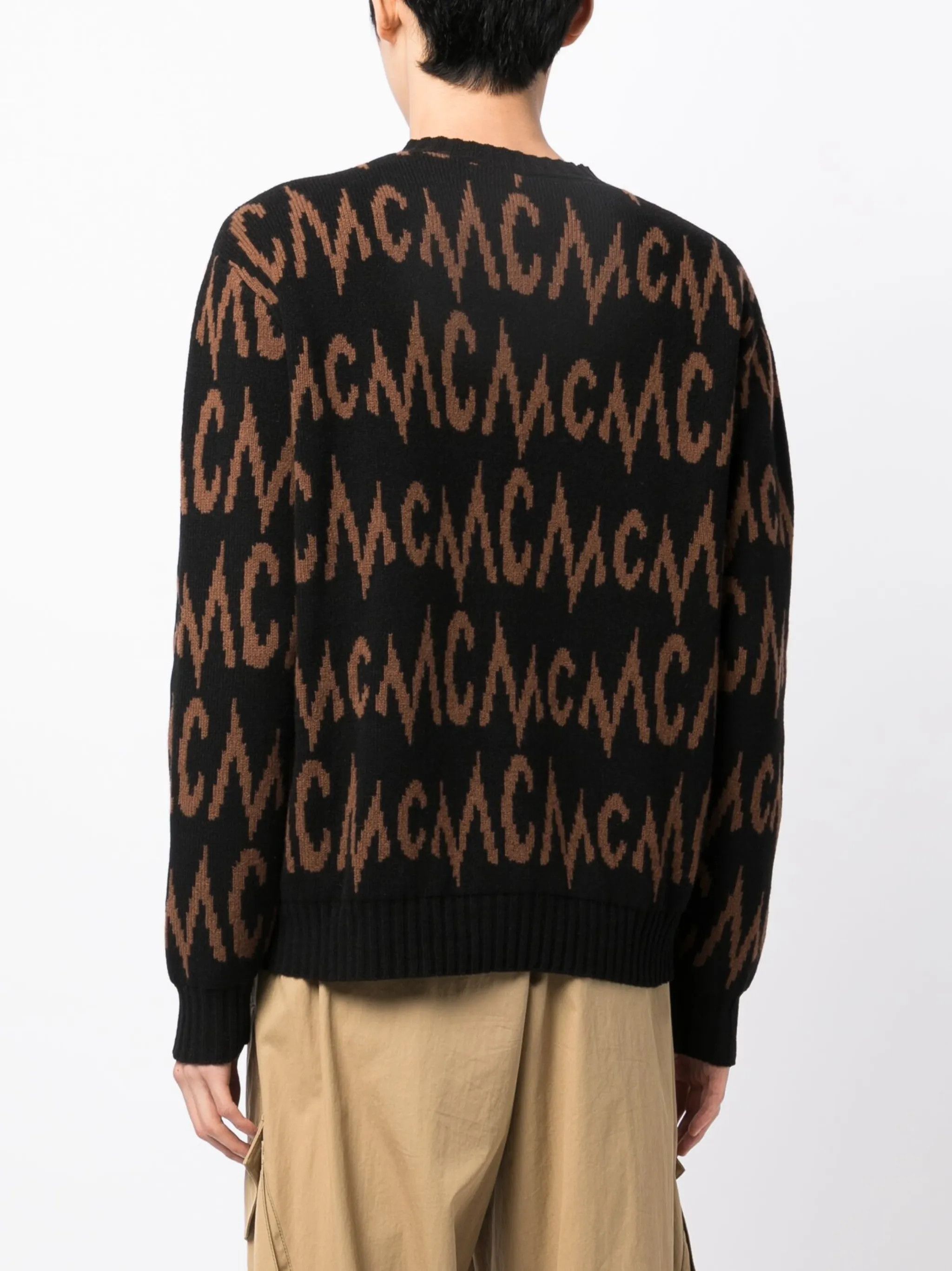 MCM o1y0225 Logo Cashmere Blend in Black/Brown Size US S / EU 44-46 / 1 - 3 Thumbnail