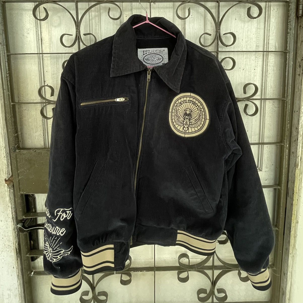 Japanese Brand “EVIL SPIRIT” Corduroy Bomber Jacket Size US M / EU 48-50 / 2 - 1 Thumbnail