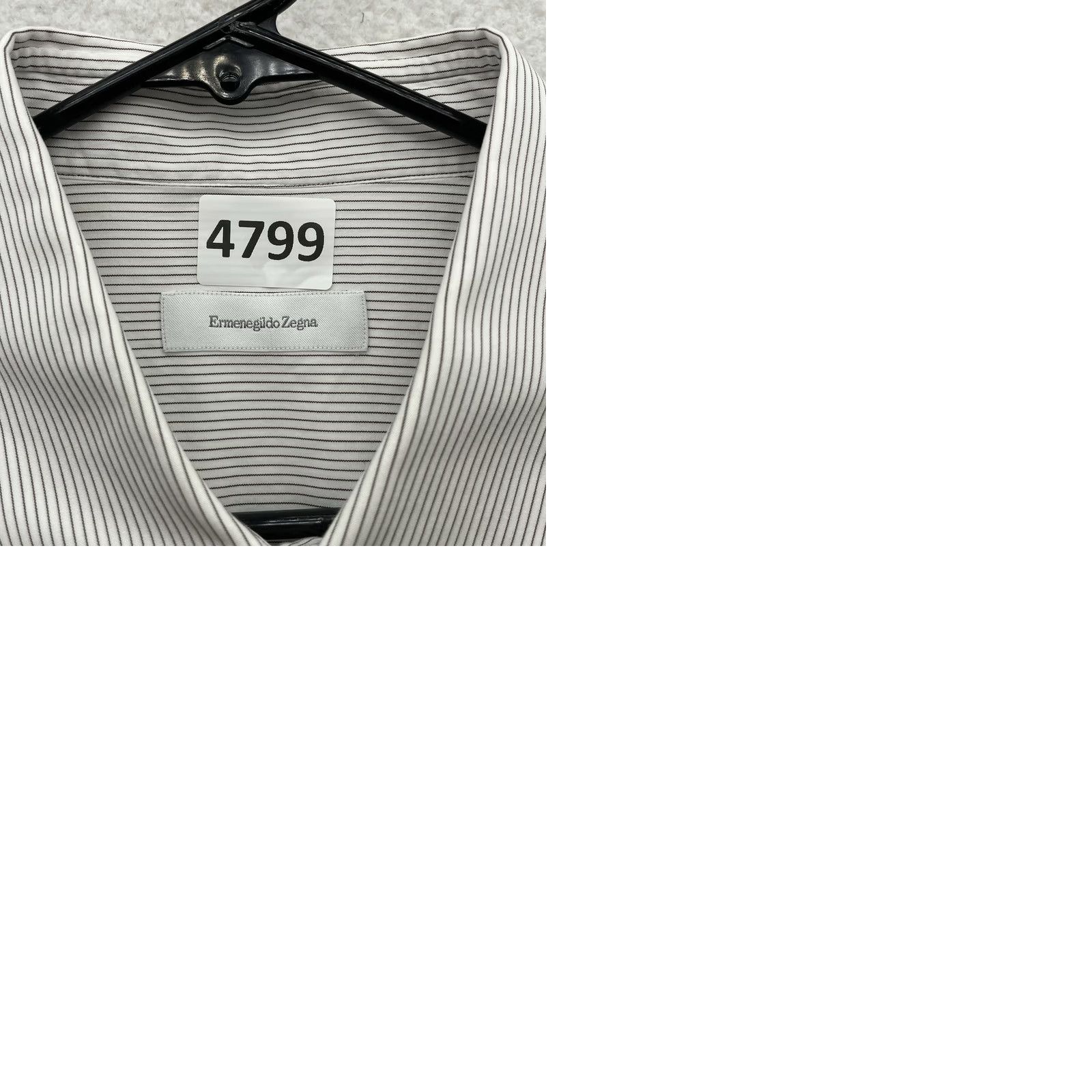 Ermenegildo Zegna Ermenegildo Zegna Dress Shirt Mens 44 17.5 Comfort Fit White Black Pinstripe Shirt Regular Men 90s Classic Designer Pattern Pinstripe Size 48R - 9 Thumbnail
