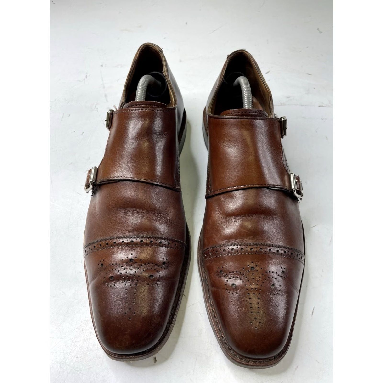 Allen Edmonds Allen Edmonds Brown Leather Double Monk Straps Dress Shoes Mens Size 12D USA St. John's Size US 12 / EU 45 - 2 Thumbnail
