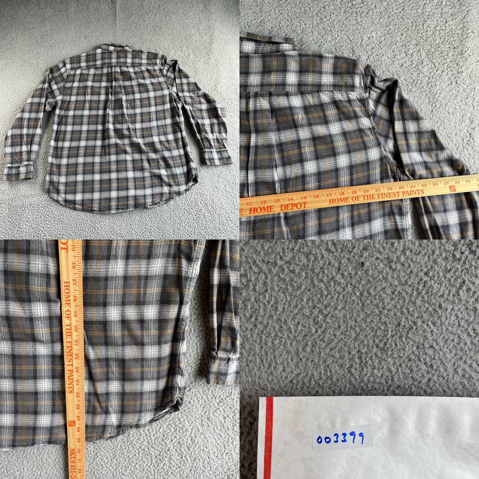 Vintage Northwest Territory Shirt Mens XL Gray Plaid Flannel Button Up Outdoor Size US XL / EU 56 / 4 - 8 Thumbnail