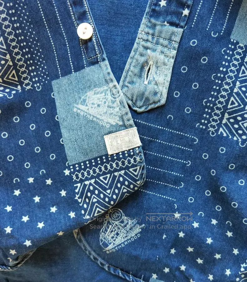 RRL Ralph Lauren RRL Ralph Lauren Blue dyed Baijiabu shirt Size US M / EU 48-50 / 2 - 8 Thumbnail