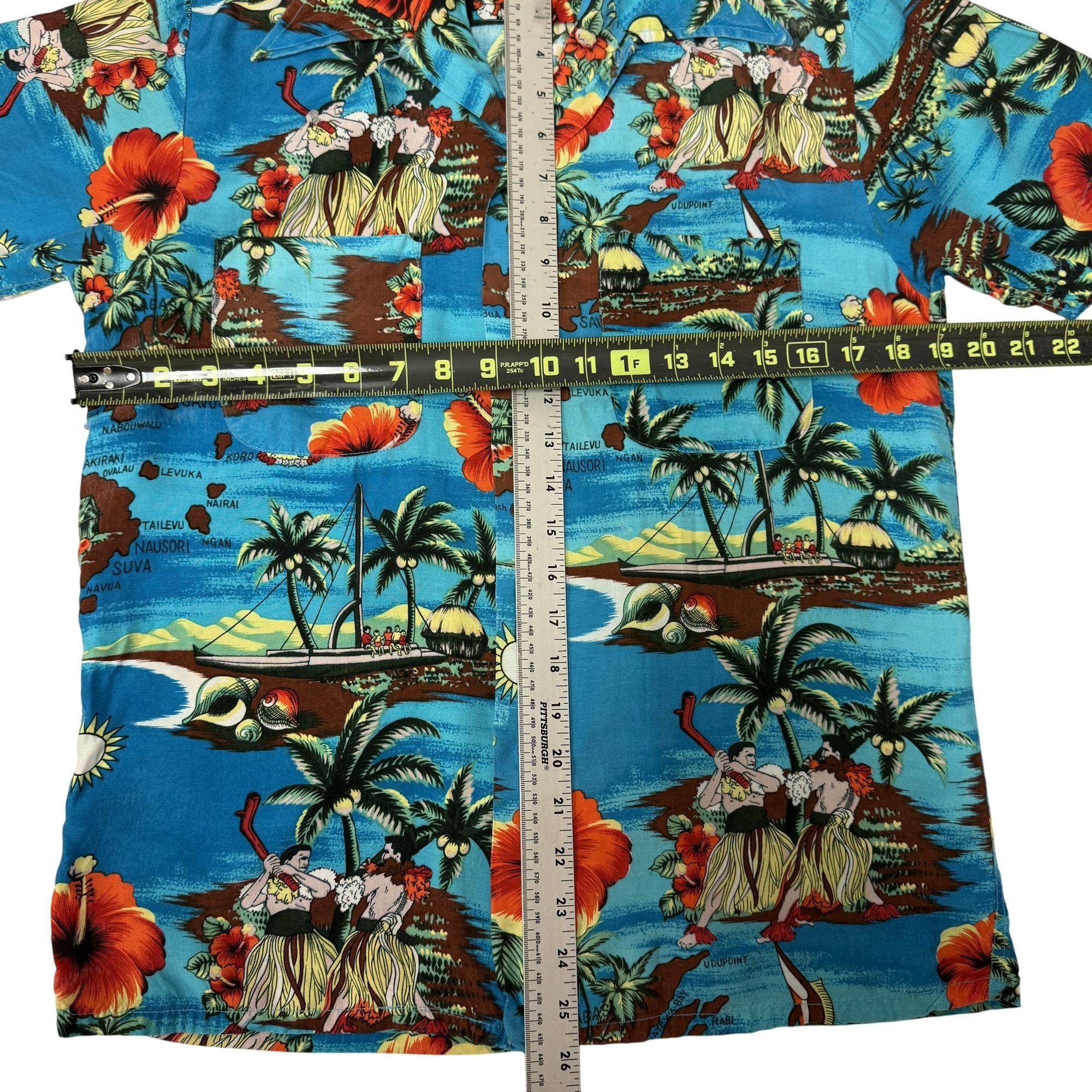 Other 2 pc LOT Vtg Wedding FIGHTING SAVAGES Floral Hawaiian Shirts Size US S / EU 44-46 / 1 - 10 Thumbnail