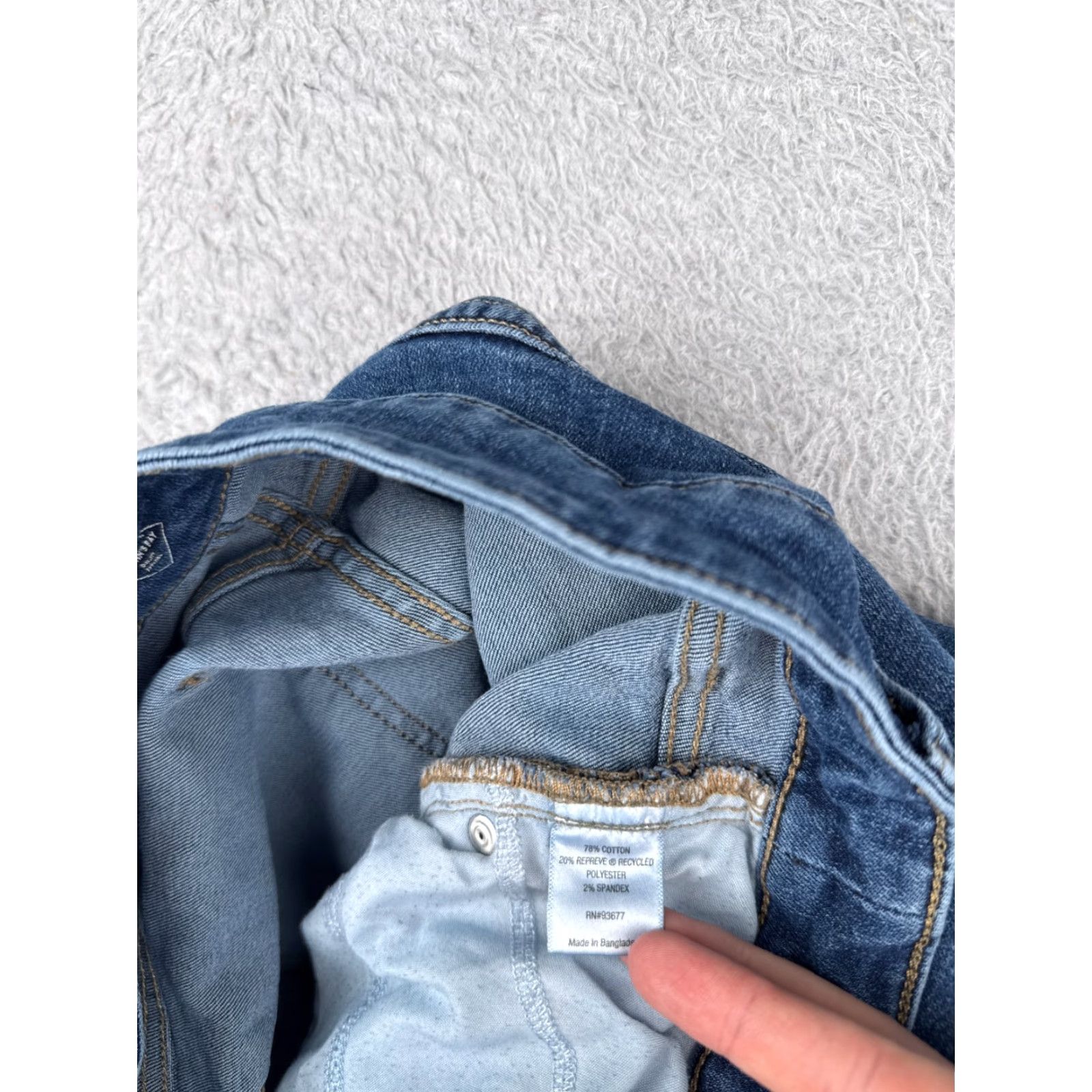 Vintage St Johns Bay Jeans Womens 16 Capri Blue Denim Mid Rise 34x21 Size 38" / US 16 / IT 52 - 7 Thumbnail