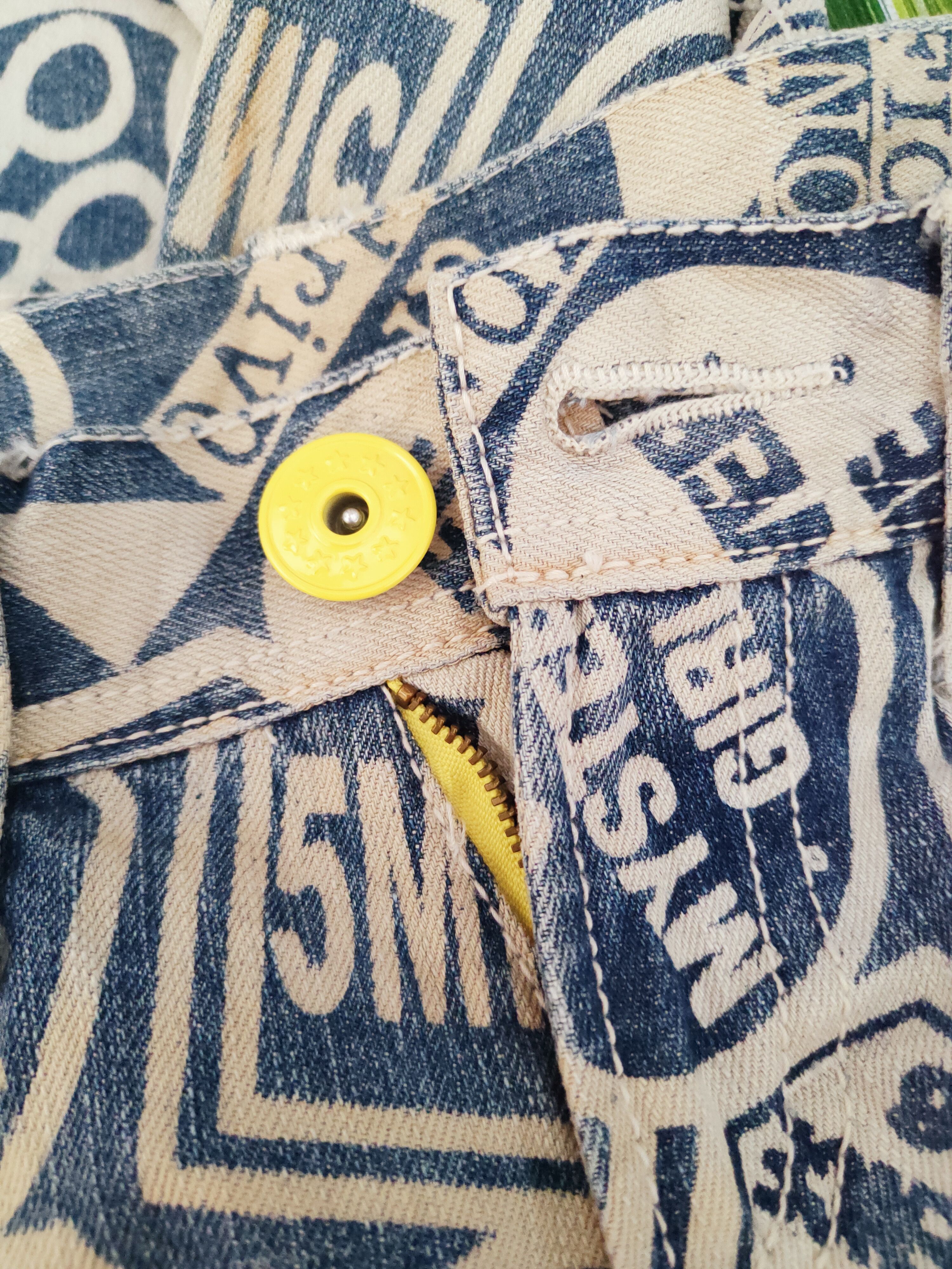 Japanese Brand × Vintage FULL PRINT 💥 Grazie Blue White Distressed Ripped Jeans Size 32" / US 10 / IT 46 - 13 Thumbnail