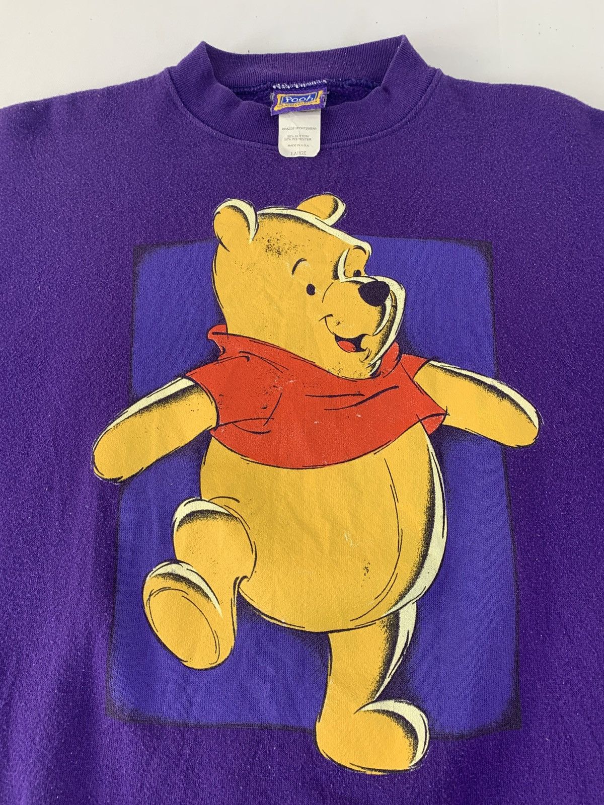 Disney 90s Disney Winnie The Pooh Big Screen Logo Crewneck Size US L / EU 52-54 / 3 - 3 Thumbnail