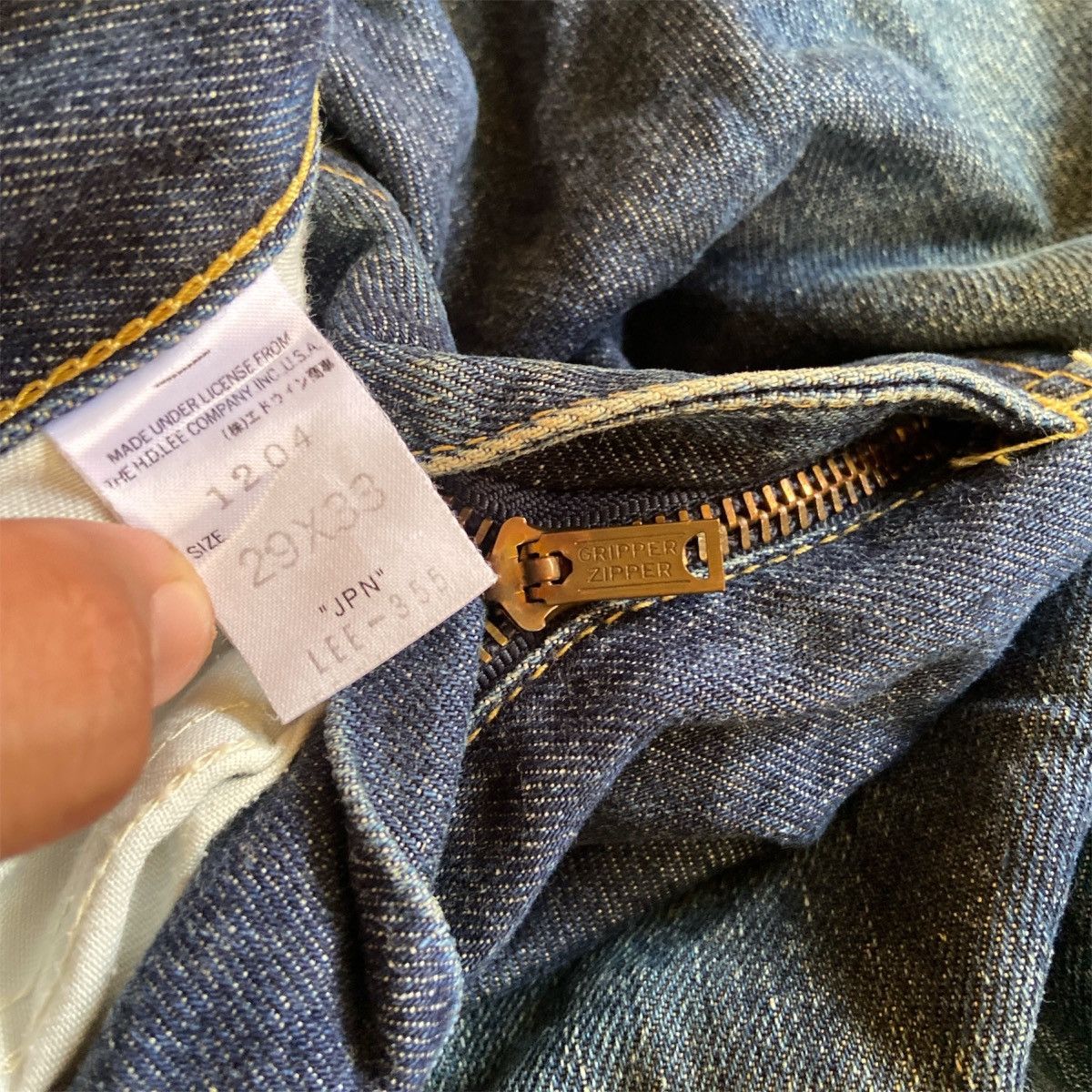 If Six Was Nine Distressed Mr Lee Rider GRIPPER ZIPPER Size US 30 / EU 46 - 5 Thumbnail