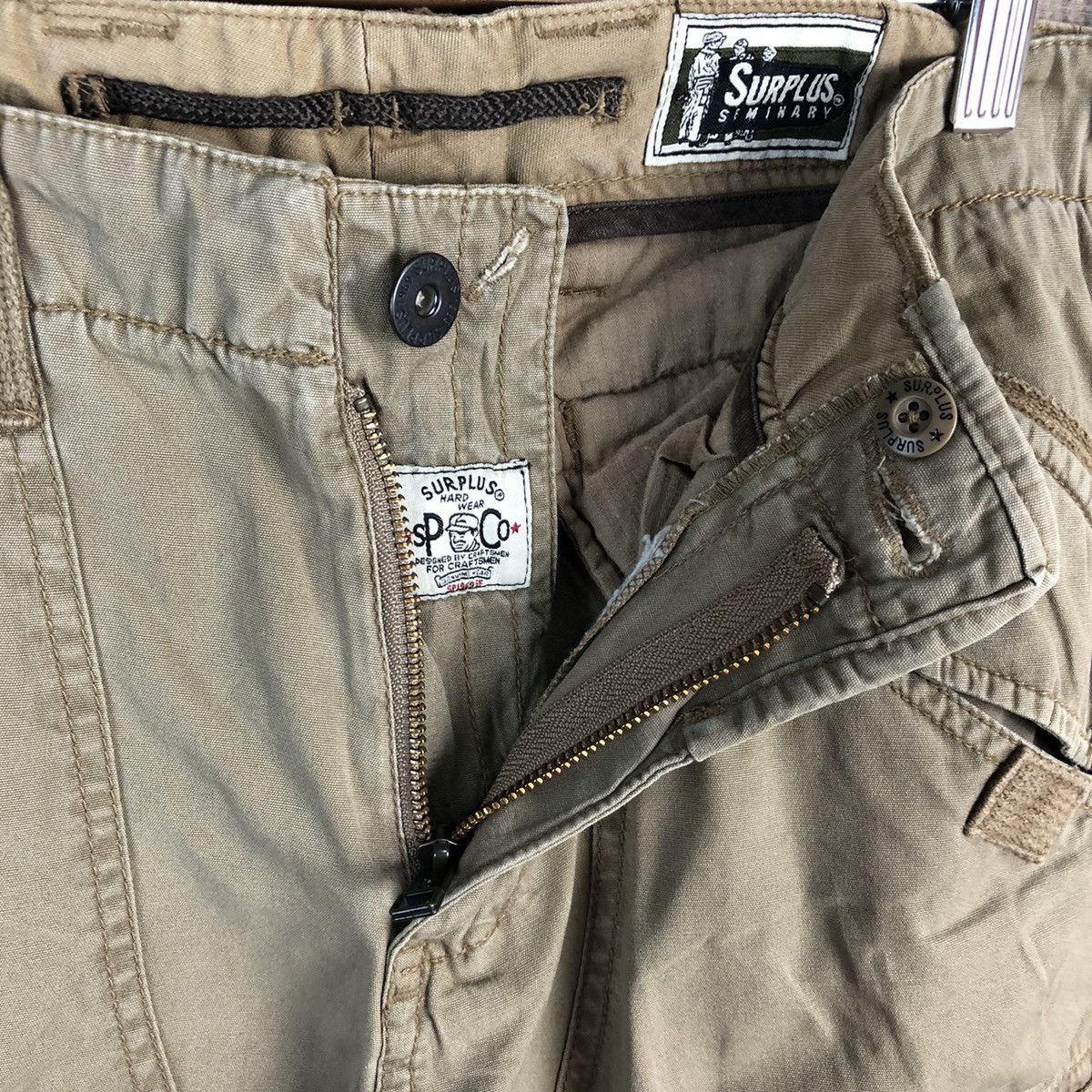 Japanese Brand Surplus Brown Cargo tactical Multipocket Pants #A2567 Size US 30 / EU 46 - 14 Thumbnail