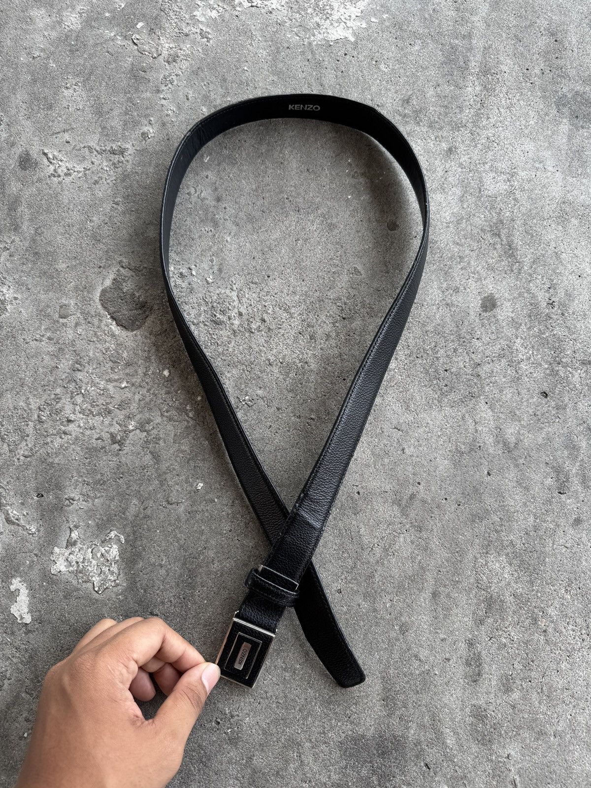 Kenzo Kenzo Black Leather Belt Size ONE SIZE - 7 Thumbnail