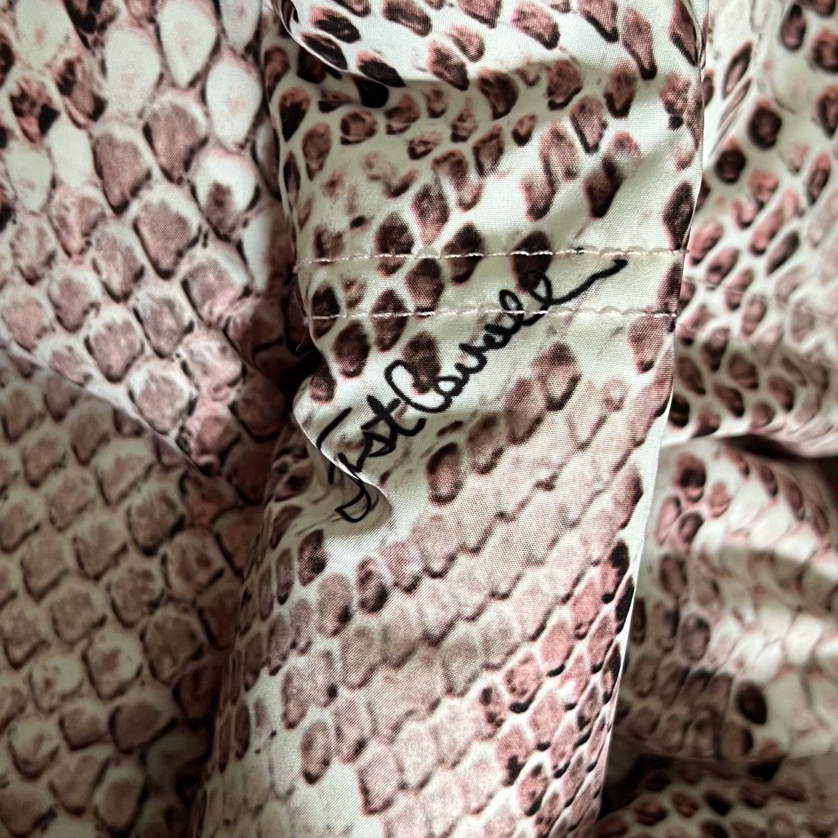 Roberto Cavalli Just Cavalli Snakeskin Puffer Jacket Size XS / US 0-2 / IT 36-38 - 4 Thumbnail