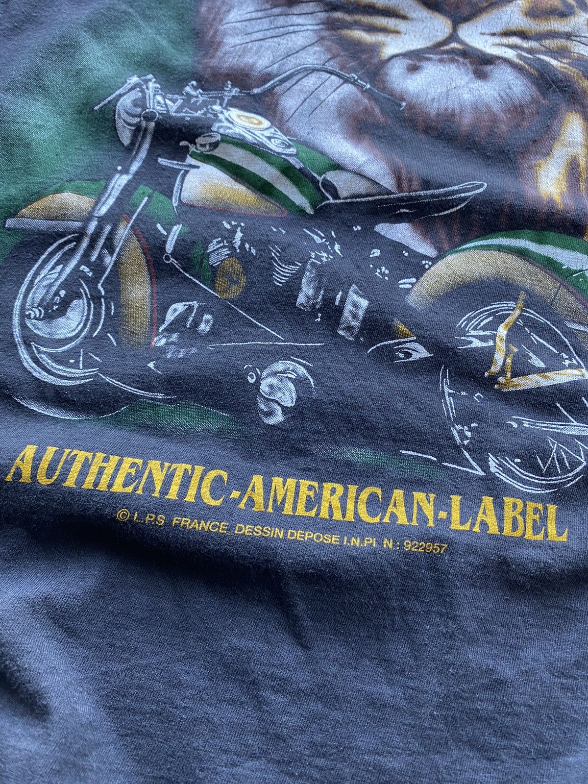 Vintage 90s VNTG American Moto Cycle Biker Tiger Bike Single Stitch Size US M / EU 48-50 / 2 - 2 Thumbnail