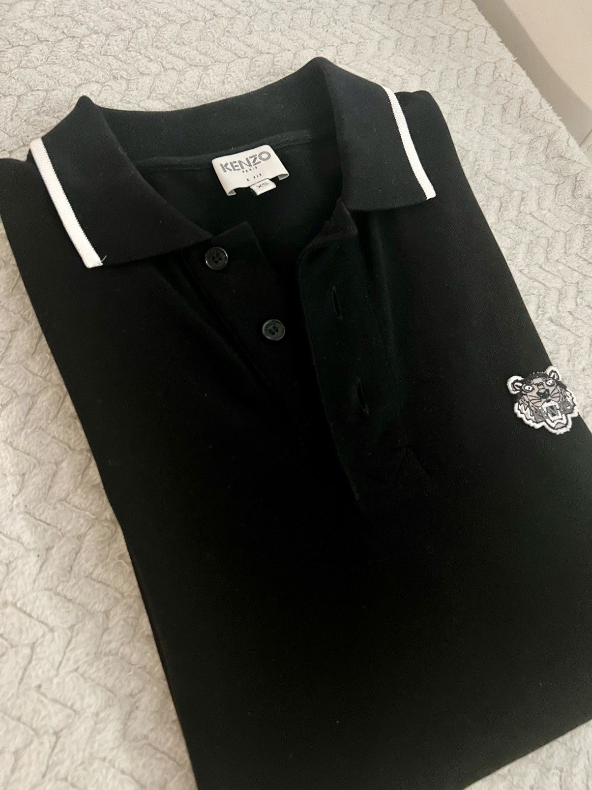 Kenzo NEVER WORN Kenzo Lion Polo Shirt All Black White Detailing Size US S / EU 44-46 / 1 - 12 Thumbnail