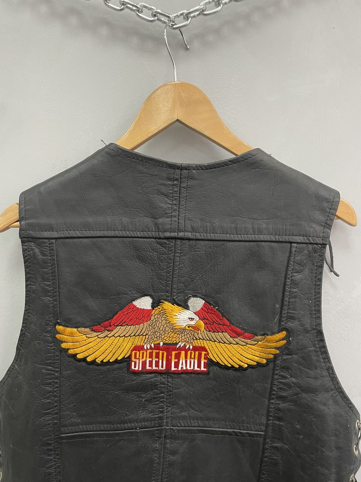 Vintage VINTAGE BIKER MOTO WESTERN Y2K LEATHER VEST JACKET Size US M / EU 48-50 / 2 - 9 Thumbnail