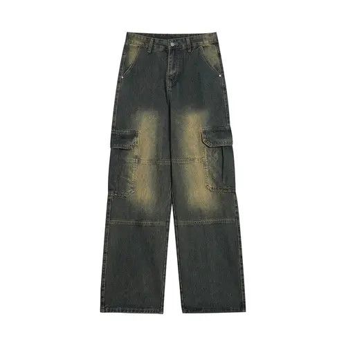 Japanese Brand × Jean Men's heavy washed distressed multi-pocket cargo jeans y2k Size US 32 / EU 48 - 1 Thumbnail