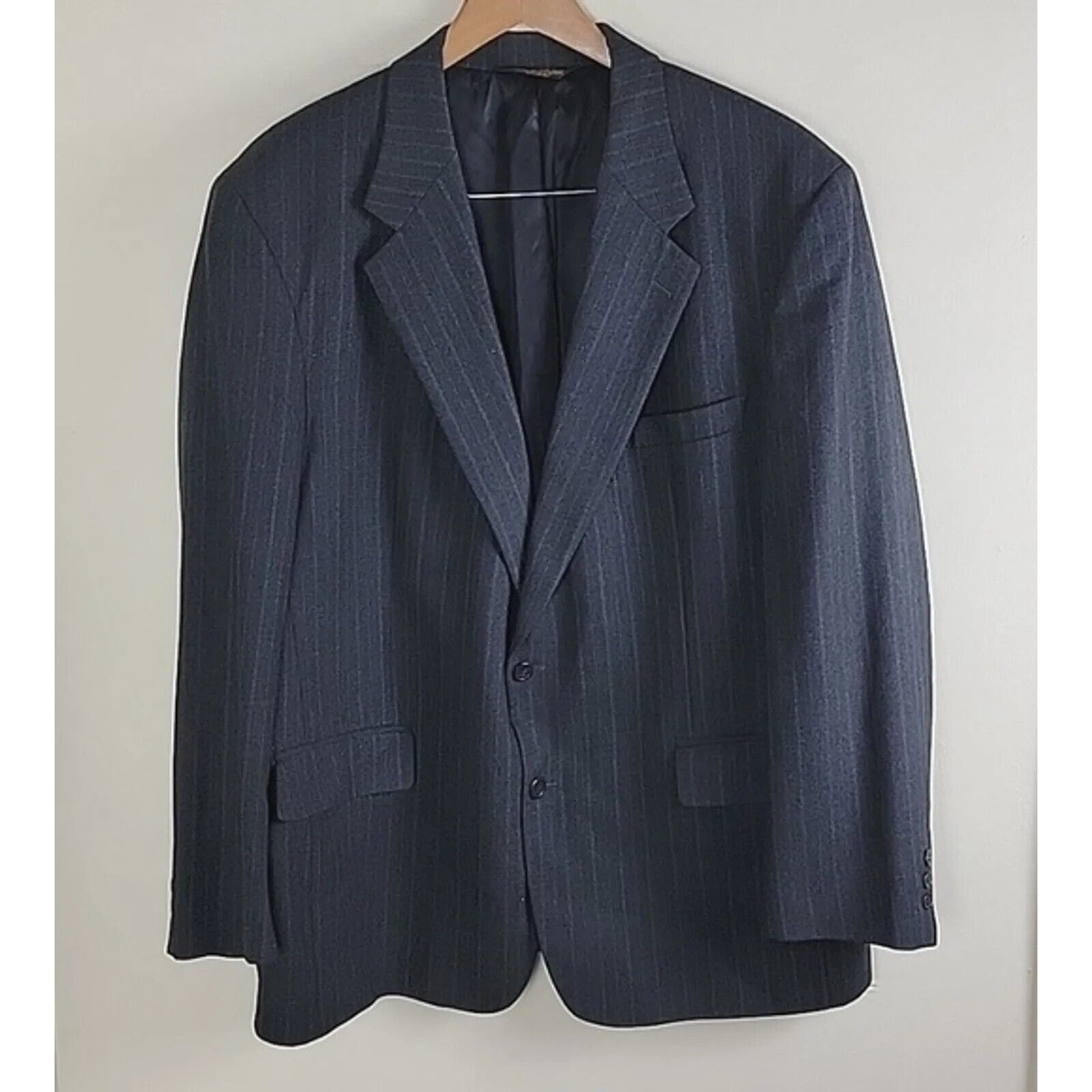 Brooks Brothers Brooks Brothers Wool Pinstripe Suit Blazer Jacket Two Button Size 44L - 2 Thumbnail