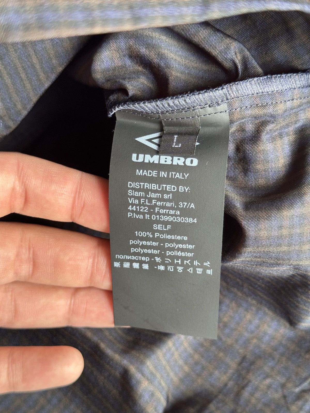 Slam Jam × Umbro DS Slam Jam Umbro Check Masked Anorak Jacket Navy Size US L / EU 52-54 / 3 - 7 Thumbnail