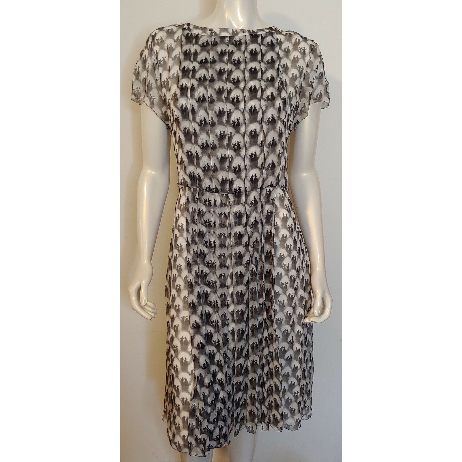 Jason Wu Jason Wu Silk Dress 12 NWT Cream Black Victorian Couple Size XL / US 12-14 / IT 48-50 - 1 Thumbnail