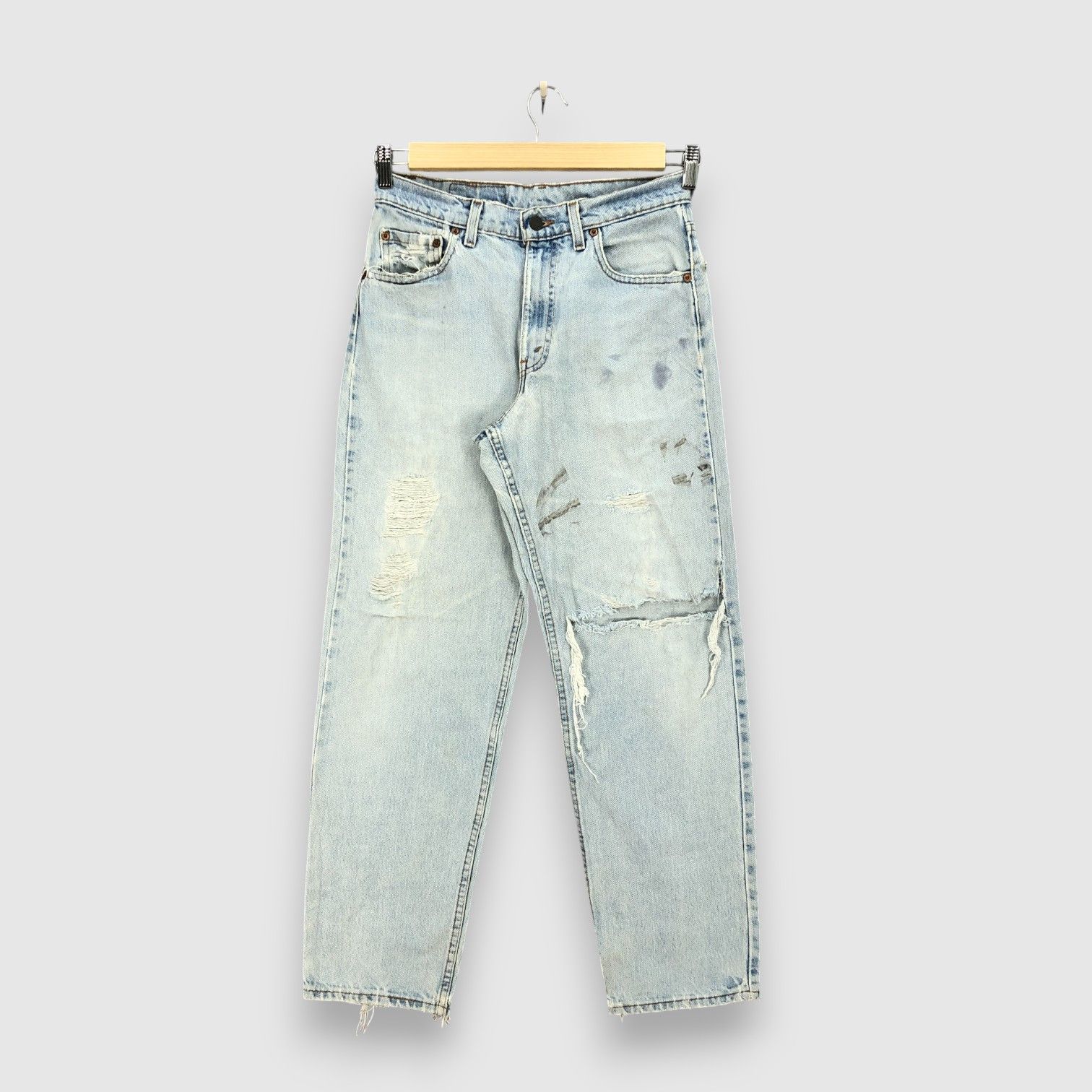 Levi's Vintage Levis 550 Jeans Levi's Ripped Light Wash Denim Size 28" / US 6 / IT 42 - 1 Thumbnail