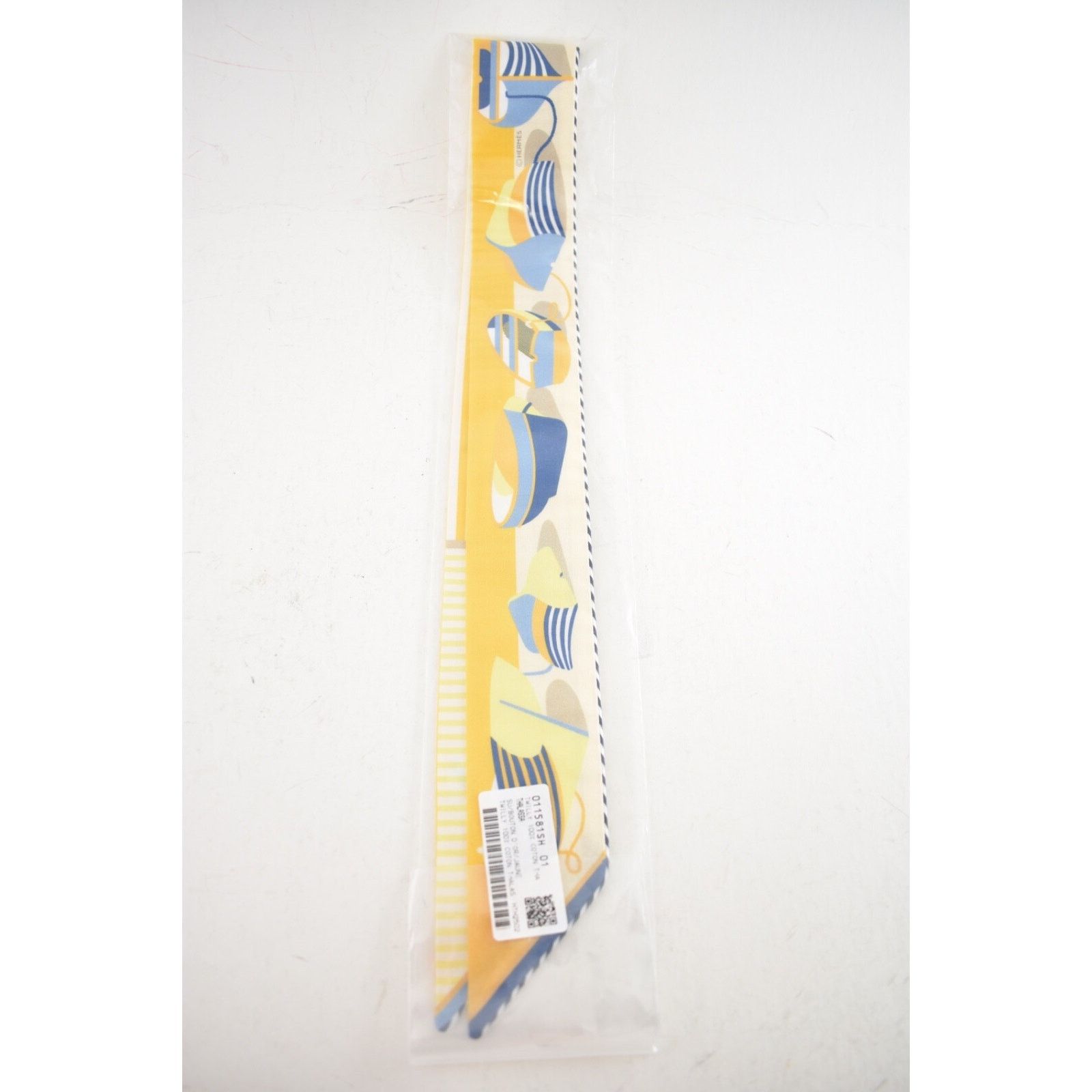 Hermes Hermes Scarf Twilly Thalassa 100% Cotton Bouton D'or Bag Tie Size ONE SIZE - 7 Thumbnail